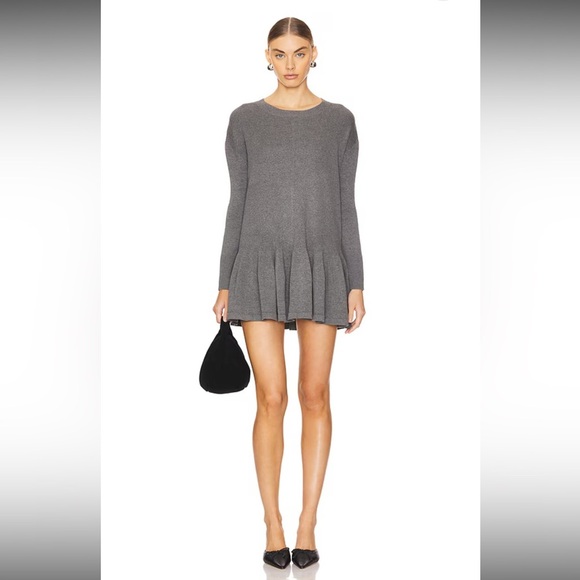 NWT Free People Time On My Side Mini Dress in Dark Grey 🍂 - Picture 1 of 7